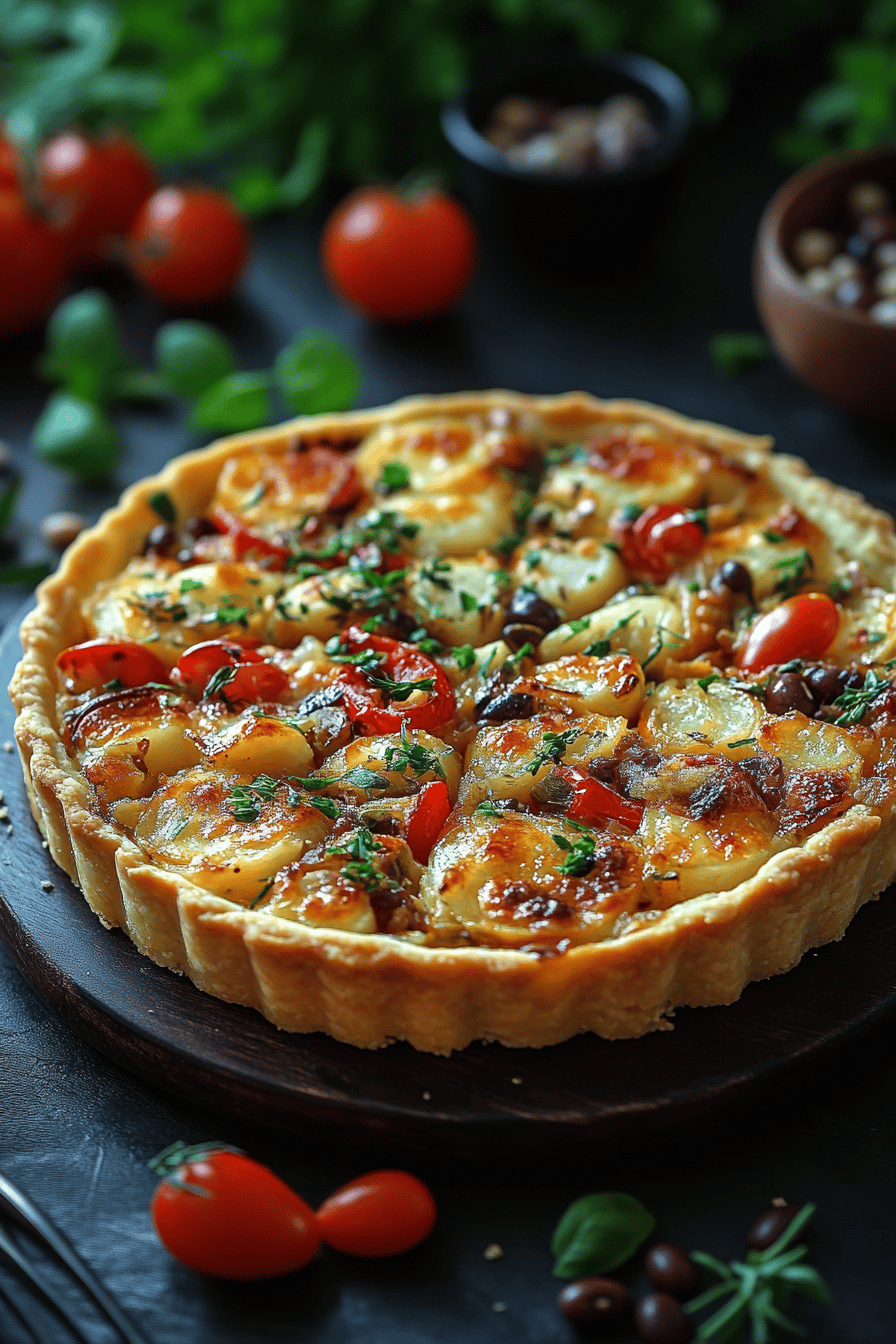 Tarte Salée aux Légumes Saveurs Ensoleillées Final Dish Presentation