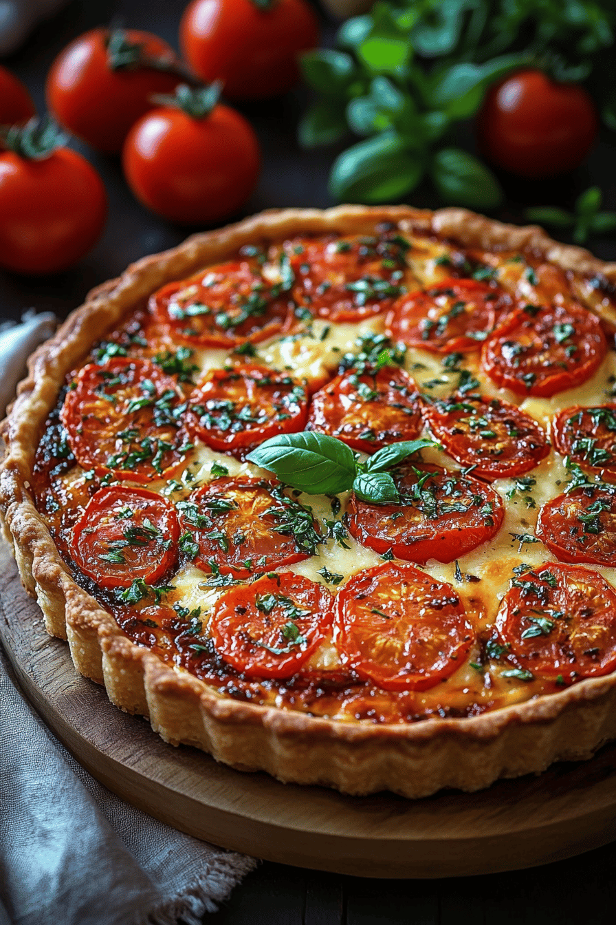 Tarte à la Tomate Exquise Final Dish Presentation