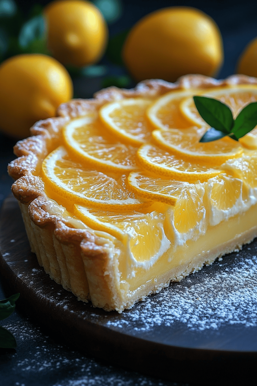 Tarte au Citron Simple et Délicieuse Final Dish Presentation