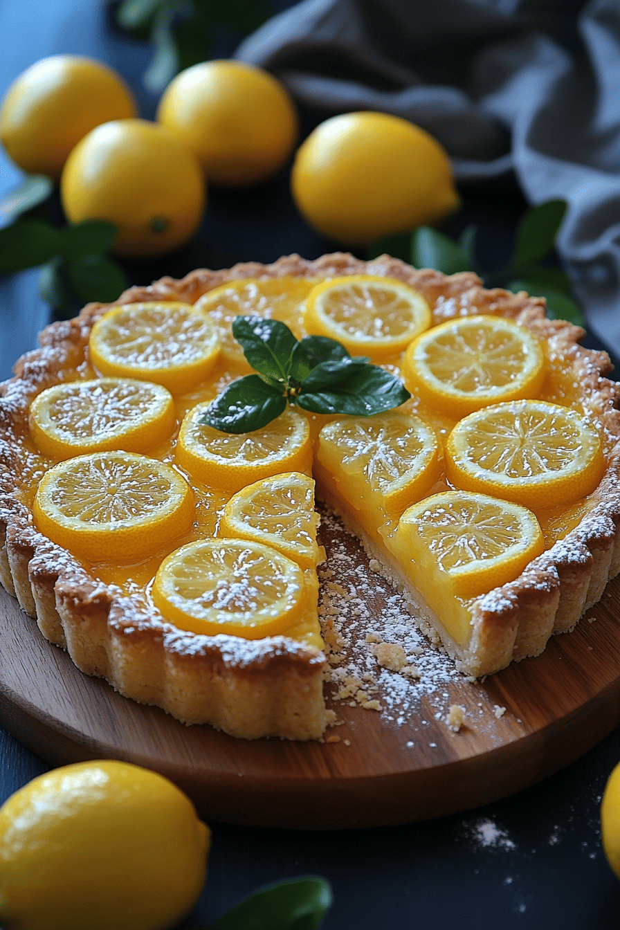 Tarte au Citron Simple et Délicieuse Final Dish Presentation