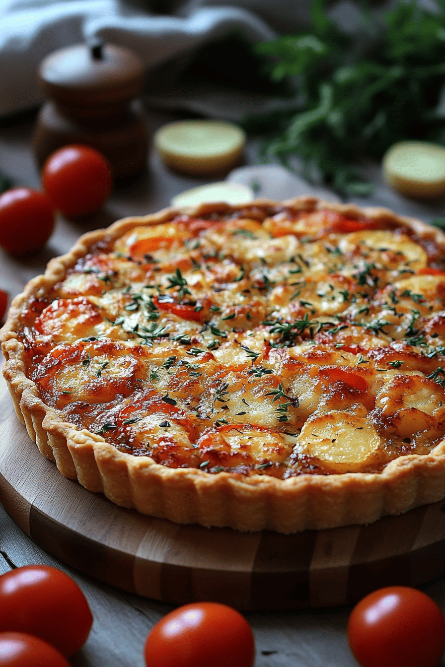 Tarte aux légumes et parmesan une recette originale Final Dish Presentation