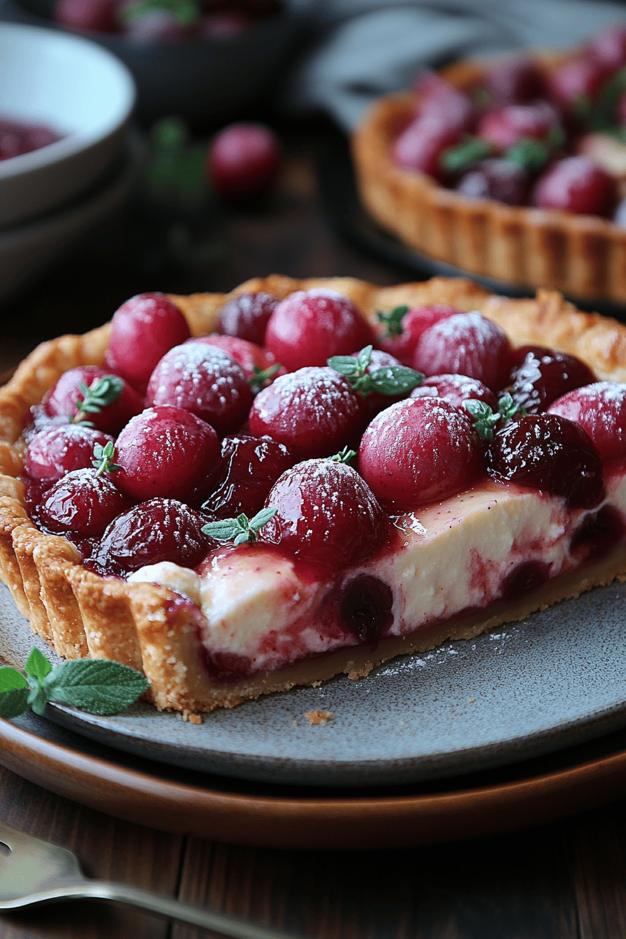 Tarte aux prunes rouges  un délice fruité Final Dish Presentation