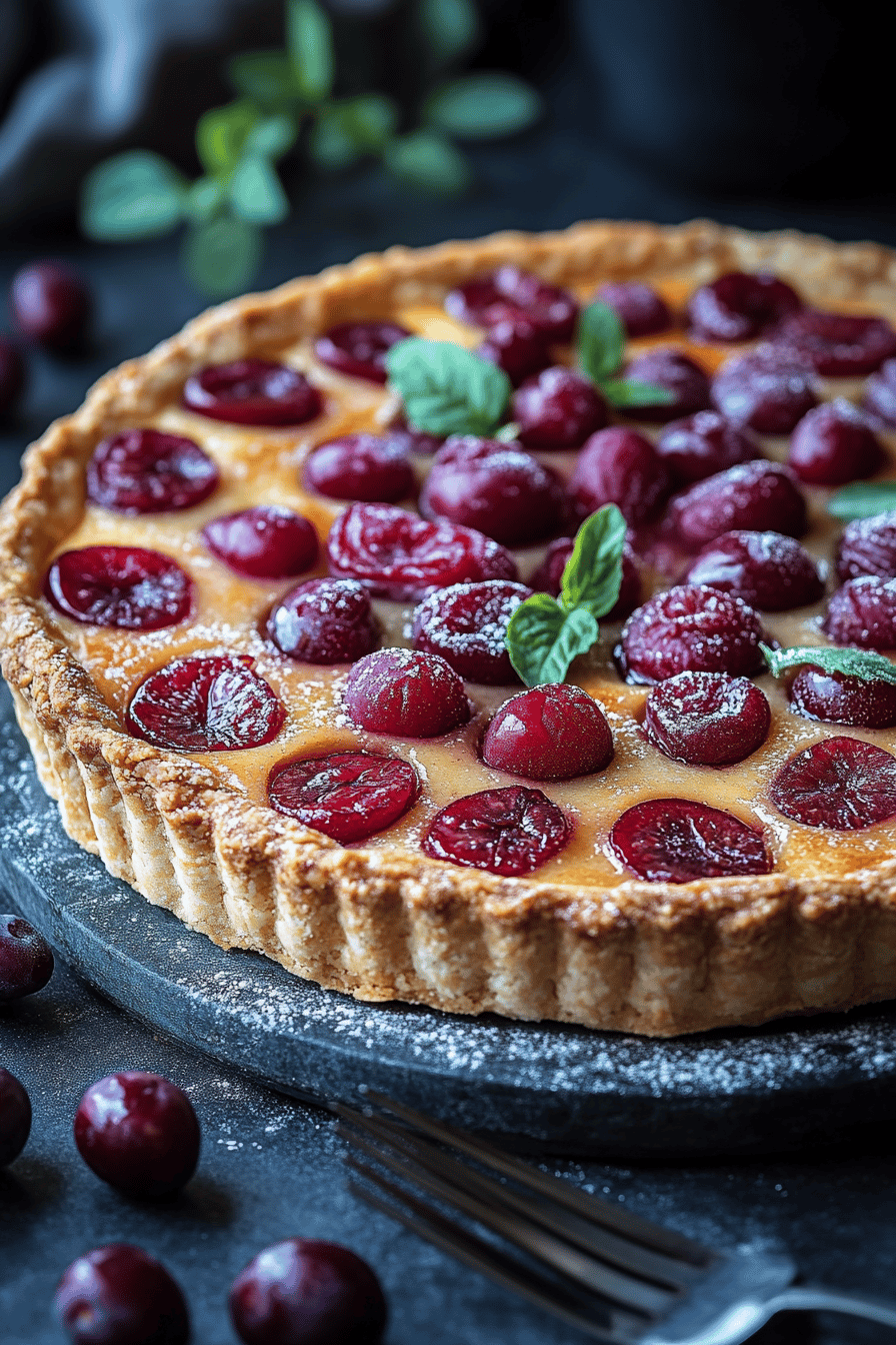 Tarte aux prunes rouges  un délice fruité ingredients