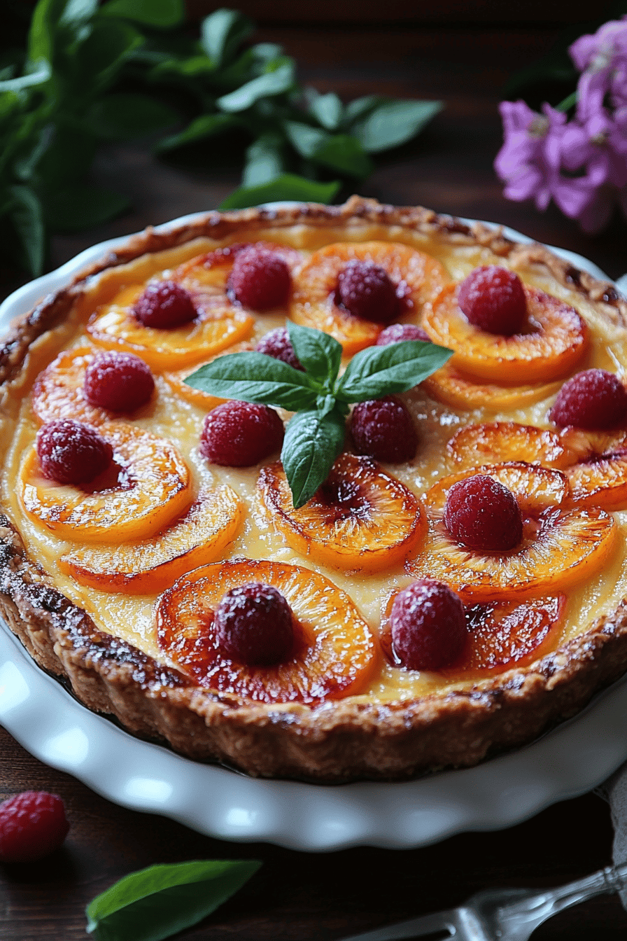 Tarte briochée aux abricots un régal d'été Final Dish Presentation
