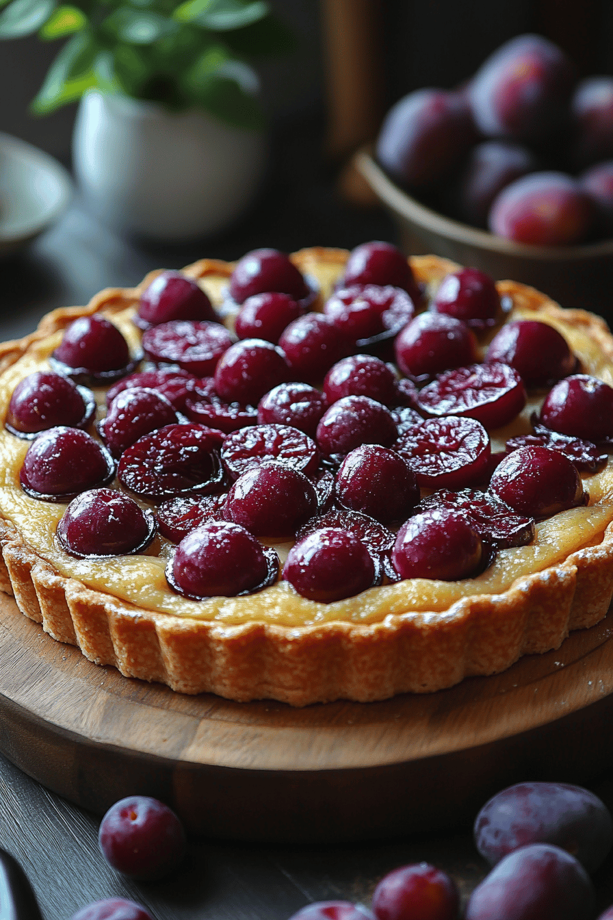 Tarte briochée aux prunes Idéale pour goûter ou brunch Final Dish Presentation
