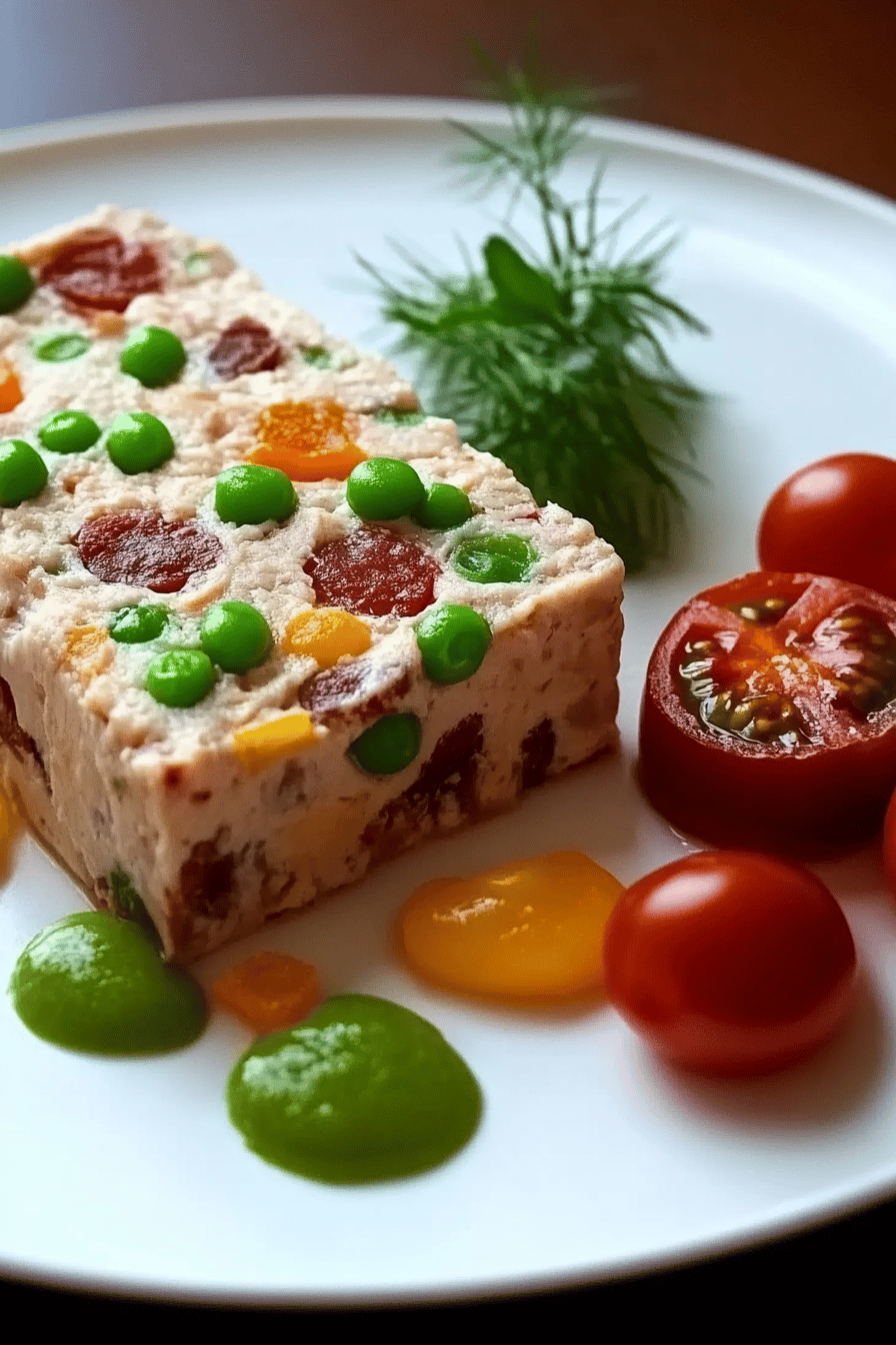 Terrine de Poulet aux Légumes: Recette d'Été Famille Final Dish Presentation